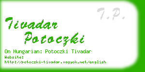 tivadar potoczki business card